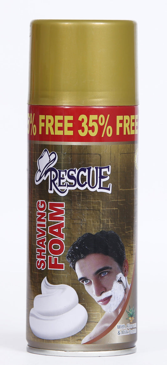 Rescue Shaving Foam Gold with Aloe Vera & Milk Protein 400ml